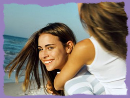 photo: girls at the beach